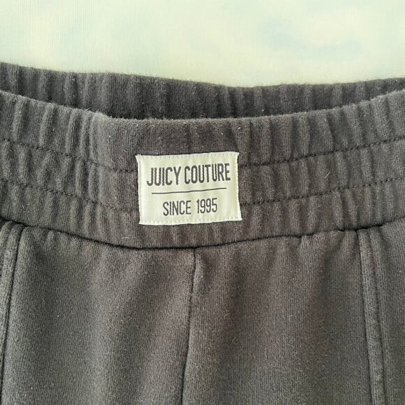 Juicy Couture Logo Black Fleece Jogger Sweatpants - Picture 5 of 7